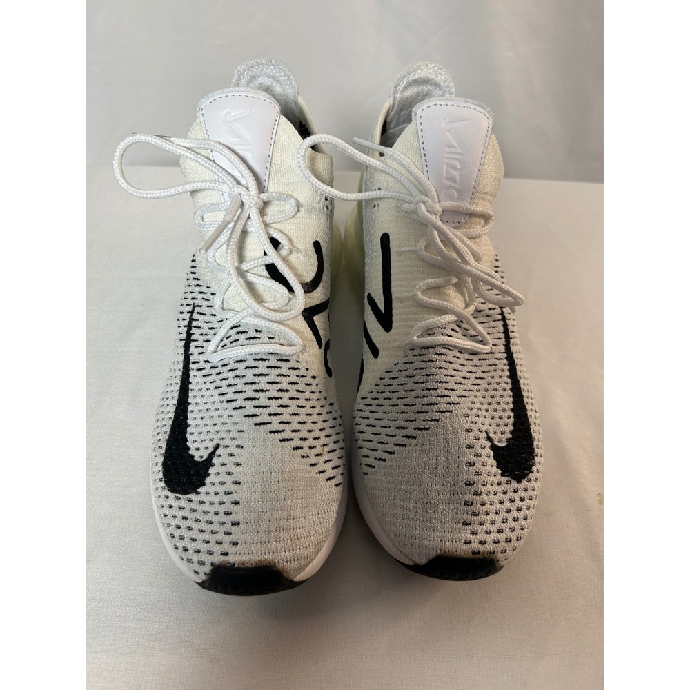 Nike Air Max 270 Flyknit White Black AH6803-100 Women's 8.5 Running Shoes - Picture 2 of 16
